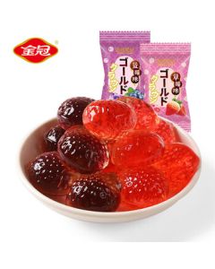 Jinguan Premium Strawberry Blueberry Mixed Filled Soft Candy 500g Gummy Candy QQ Candy Children's Snack for Leisure and Cravings