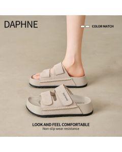 DAPHNE 2025 Summer New Fashion Sandals for Women - Retro Chunky Platform Open-Toe Birkenstock-Inspired Sandals with Height Increase, Versatile for Outdoor Wear