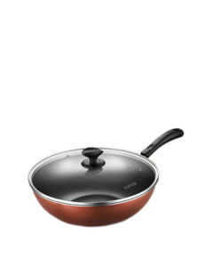 SUPOR Flat Bottom Wok 34cm with Handle Non-Stick Frying Pan, Compatible with All Stovetops, Model EC34SP07