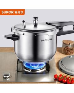 SUPOR Pressure Cooker 304 Stainless Steel Home Use 24cm Explosion-Proof Gas and Induction Cooker Compatible YW243FB3 (MDZT)