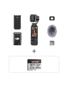 DJI Osmo Pocket 3 All-in-One Combo 1-Inch Pocket Gimbal Camera Handheld Digital Camera for Travel Vlogging Portable Beauty Camera + 512GB Memory Card