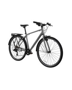DECATHLON LD500 Aluminum Frame City/Touring Bicycle with Gears, Light Steel Gray-5466689