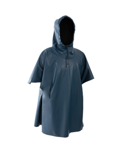 DECATHLON Diving Thermal Cape Windproof Fleece Hooded Poncho Blue-4051804
