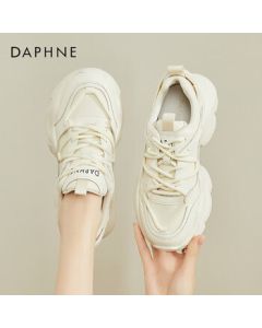 Daphne Women's Casual Shoes Comfortable Versatile Dad Shoes Platform Fur-Lined Sneakers 4023404084 Beige Fur 37