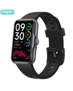 ENGUE Smart Fitness Tracker Watch with Heart Rate, Blood Oxygen, Sleep Monitoring, Lightweight HD Color Screen EG-T5 Black
