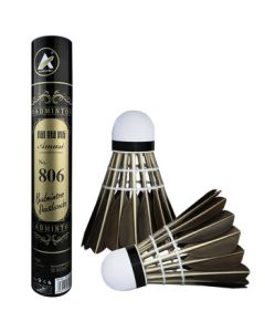 AMUSI Badminton Shuttlecocks - Durable Black Goose Feather, Competition & Training, 12-Pack Tube