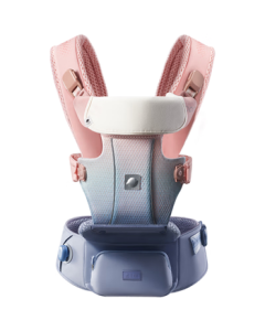 babycare Hip Seat Baby Carrier Free Pressure Relief Essential for Outings with Baby, Breathable All-Season Knit Version - Mengyin Gradient