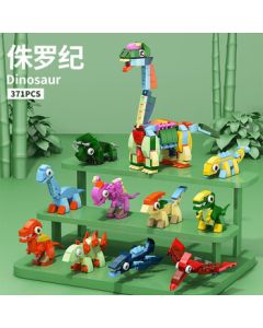 ZHUSHENG Student Educational DIY Building Blocks Compatible with LEGO Cartoon Animal Bricks Micro Particles Assembly Toy Children's Gift Blind Box - Mini Dinosaur Series [Random Style]