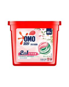 OMO 2-in-1 Cedarwood & Freesia Scented Laundry Detergent Pods (65 Count) - Deep Clean & Disinfect, 72-Hour Long-lasting Antibacterial Protection