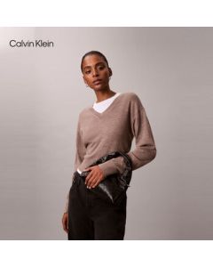 Calvin Klein Women's Bag 25 Autumn Winter New Commuter Style CK Monogram Embossed Handheld Shoulder Crossbody Dumpling Bag Gift