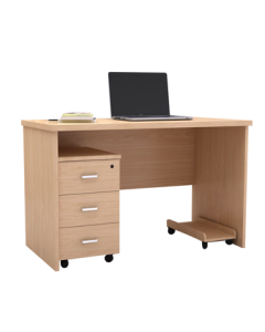 NAIGAO Employee Workstation Computer Desk 1.4*0.7m Office Desk and Chair Set Simple Single with Cabinet and CPU Holder