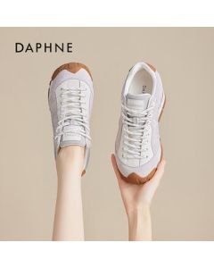 DAPHNE DAPHNE Chunky Sole German Training Shoes Women's Student Casual Canvas Shoes Beige Size 39