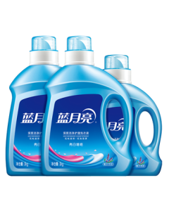 Blue Moon Brightening & Color-Enhancing Laundry Detergent Full Bottle Set Lavender Scent 2kg*2 Bottles + 1kg Bottle Color Protection & Brightening