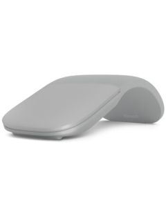 Microsoft Surface Arc Folding Bluetooth Wireless Mouse - Platinum - Folding Mouse On/Off - Multi-Finger Touch Gestures - Battery Powered - Multi-Device Compatible