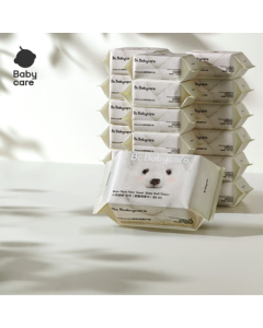 babycare Soft & Thick Baby Bear Facial Towels, 2-in-1 Dry & Wet Wipes, Extra Large Cleansing Cloths, 80 Sheets * 18 Packs