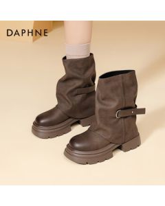 Daphne Women's Boots - Malard Versatile Martin Boots Western Riding Boots Brown Size 38