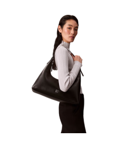 Calvin Klein Women's Bag 25 Fall New Arrival Elegant Commuter Classic CK Monogram Leather Shoulder Bag Hobo Bag Gift