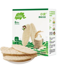 Little Freddie Baby Rice Cracker Snacks Original Flavor Teething Rice Biscuit No Additives 48g*1 Box 6+ Months