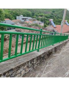 Linzexuan Custom Galvanized Pipe Bamboo-Style Fence Garden Landscape Railing Green 0.6m Height/1m Price