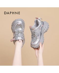 DAPHNE Women's Chunky Dad Sneakers Running Shoes Gray 39