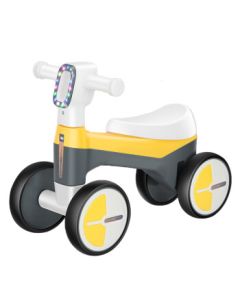 airud Kids Balance Bike, 4-Wheel Walker, No Pedal Training Bike, Scooter and Twist Car, Toy Gift for 1-3 Year Olds, Premium Gray