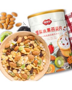 Fushiduo Nut & Fruit Oatmeal 1kg/Tub - Nutritious Breakfast, Whole Grain Fitness Meal Replacement, Instant Edible Snack