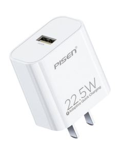 Pisen 3C Certified 22.5W USB Charger for Huawei Pura 80/Mate 70/Nova 9, Honor, Xiaomi Android Phones, Oppo/Vivo, Apple 1716 Plug