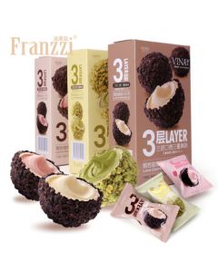 Farizo Premium Bursting Cookie Balls 100g*3 Chocolate Biscuit Snack Gift for Office Leisure