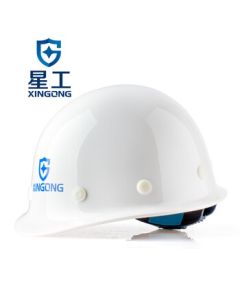 XINGGONG Safety Helmet - Construction Site Anti-Impact Hard Hat with Free Printing, White