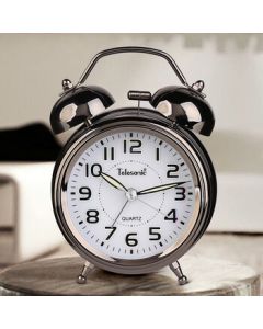 Uranus (Telesonic) Alarm Clock - Creative Loud Alarm for Students & Kids, Simple Bedroom Table Clock with Glow-in-the-Dark Sweep Movement, Traditional Timepiece, Back-to-School Gift