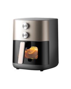 Midea No-Flip Air Fryer with Dual Heat Source, Large Viewing Window, Practical 6.5L Capacity, Knob-Controlled Home Appliance, Steam & Bake Metal Interior, Model KZE6559