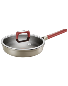 SUPOR Titanium-Infused Healthy Non-Stick Oil-Collecting Frying Pan 28cm, Compatible with Induction and Gas Stoves, Easy to Clean with Less Smoke