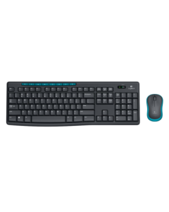 Logitech MK275 Wireless Keyboard and Mouse Combo, Full-Size Office Keyboard and Mouse Set, Business Keyboard and Mouse Set with 2.4G Wireless Receiver, Black and Blue
