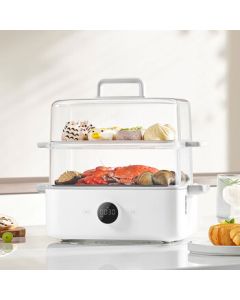 Xiaomi (MI) Mi Smart Multi-functional Pot Electric Steamer Egg Cooker Household Multi-purpose All-in-One Machine for Steaming Fish, Buns, Grains Food-Grade Material Double-Layer Large Capacity 12L