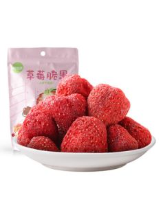Three Squirrels Freeze-Dried Strawberry 30g/Bag - Dried Strawberry Preserves, Snack, and Fruit Treat