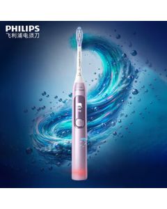 PHILIPS Electric Toothbrush with Smart Display, Variable Frequency Gum Care, Sakura Pink, DiamondClean 7 Series for Adults & Couples, Gift for Him/Her, Christmas Present, Sakura Pink HX3792/02