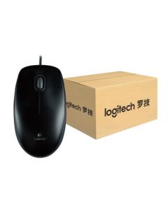 Logitech M100r Mouse Bulk Pack (10-Pack) Wired Mouse Office Mouse Ambidextrous Mouse Large Hand Mouse Black Self-Operated