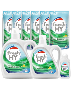 Walex Clear & New Lemon Laundry Detergent 12.18 Jin (2L + 1L + 6x500ml Bags + 90ml Intimate Wash) Old/New Packaging Random