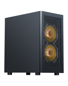 SAMA Pigtail Brother M2 MESH Black m-ATX Computer Case - Front Mesh Panel for Cooling/Supports 240mm Liquid Cooling/6 HDD Slots/USB 3.0/Type-C Reserved Port