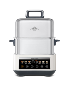 Morphyrichards Electric Steamer - All Stainless Steel Multi-Function Stew & Steam Pot, 14L Large Capacity, Instant Steaming with Timer, Steaming & Stewing Set (Model: MR1188)