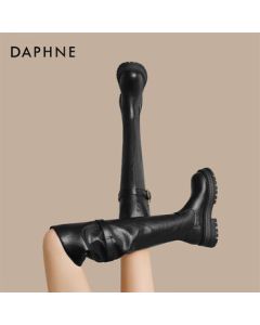 Daphne Winter Long Boots Knight Boots Platform High Boots for Women 4024605074 Black 39