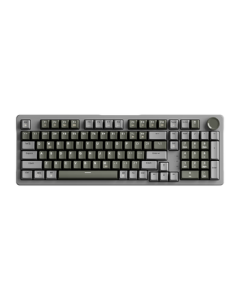 JingDong JingZao JZ990 Wired Mechanical Keyboard, 99 Keys, Backlit, Gasket Mount, PBT Keycaps, Multimedia Volume Knob, Dual-System Compatible, Gaming & Office Use, Cool Green