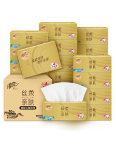 Breeze【Li Yunrui Same Style】Facial Tissues, Silky Soft 4-Ply 110 Sheets 20 Packs, Toilet Paper Tissues, New and Old Packaging Alternating