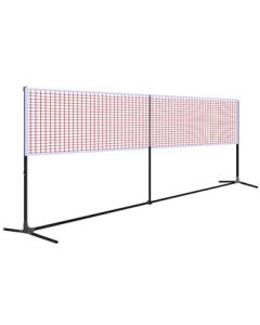 AMUSI Badminton Net Set Portable Mobile Badminton Stand/Poles 5.1m Standard Singles with Net