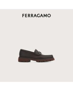 Ferragamo Men's Brown Loafers 0774316_3E _ Size 95/43.5 Gift for Boyfriend