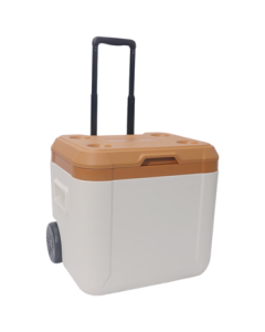 Bingtu Pull Rod Insulated Cooler, Large Capacity Camping Box, Outdoor Thermal Cooler, 52L