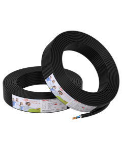 DELIXI RVV 3-Core Sheathed Flexible Wire 2.5mm² Black, Household Copper Cable [50m RVV3*2.5]