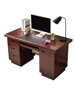 Oubaomei Wooden Staff Office Desk Painted Computer Desk Manager Desk Writing Desk Single Person Desk 1400*700*760