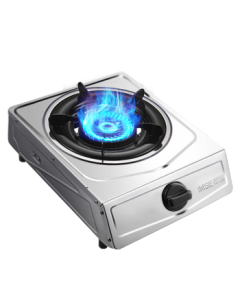 INSE Gas Stove, LPG Single Burner Cooktop, 4.5kW High Power Tabletop Single Burner, Household High Flame Gas Stove, Stainless Steel Gas Cooker JZY-T1501(G)W for LPG