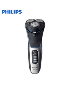 Philips Shaver Travel Portable 3-Blade Beard Trimmer + Sideburn Trimmer, Wet & Dry Shaving, Fully Washable, 1-Hour Quick Charge, Electric High-End Razor S3206/09